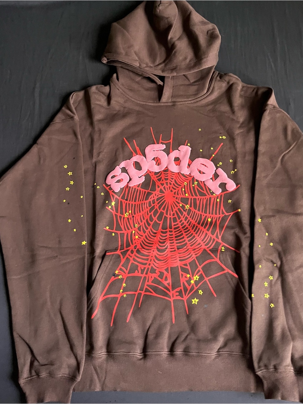 Sp5der Web Hoodie Brown